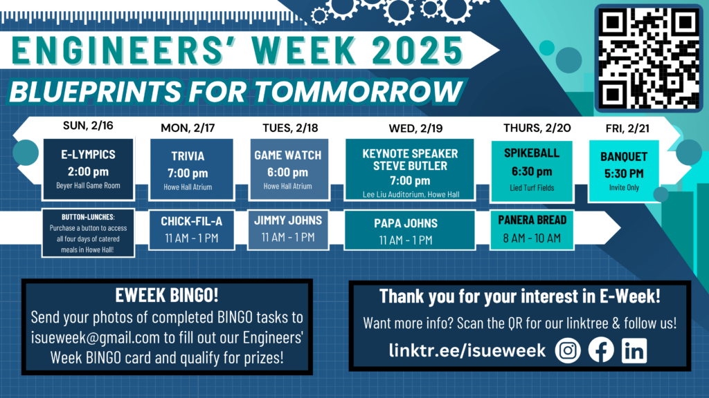 Eweek calender of events, following image link to learn more